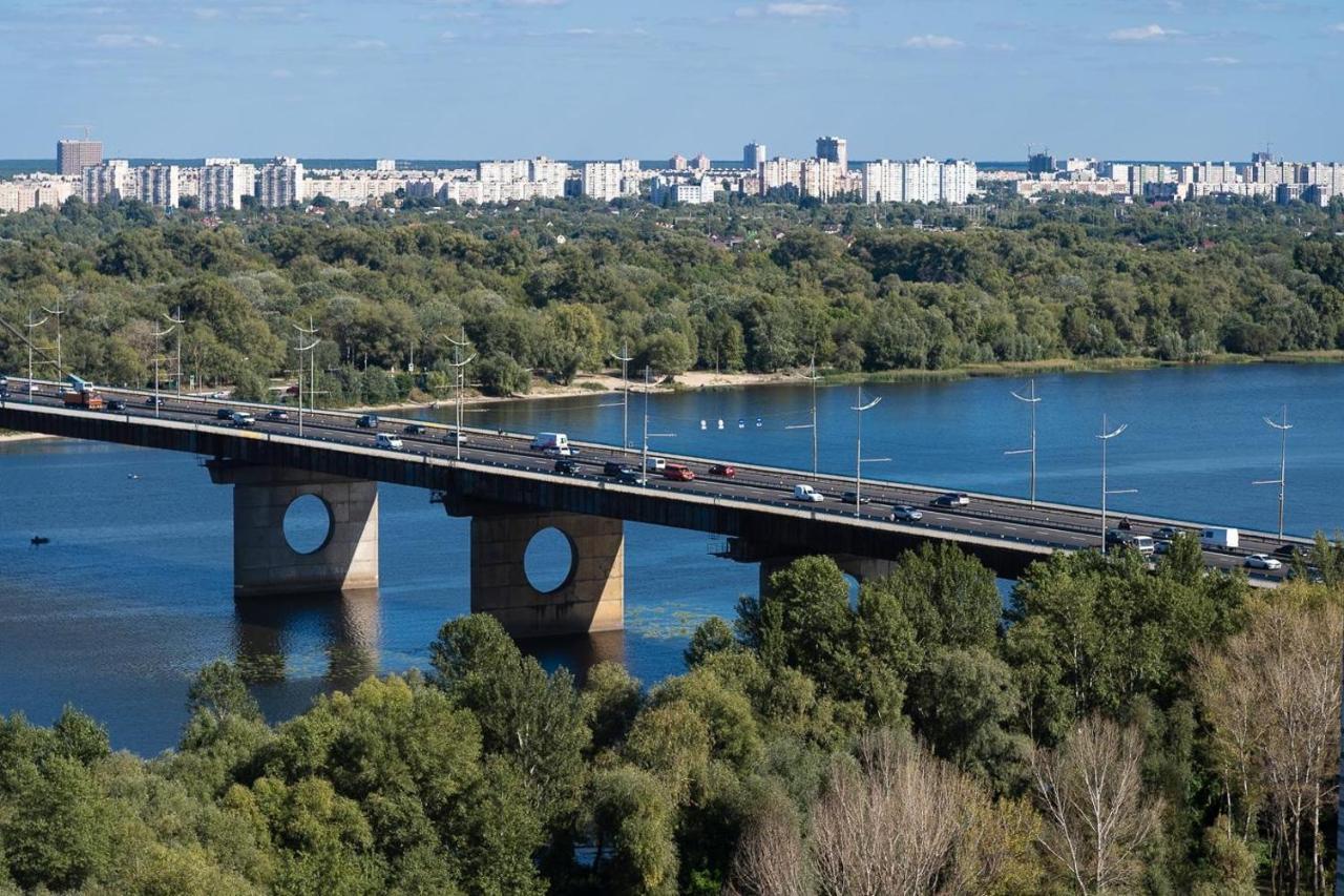 קייב Exquisite Panoramic Views Apartment Dnipro Embankment מראה חיצוני תמונה